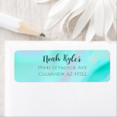 Zachte Aquas Return-adreslabel Etiket (Insitu)