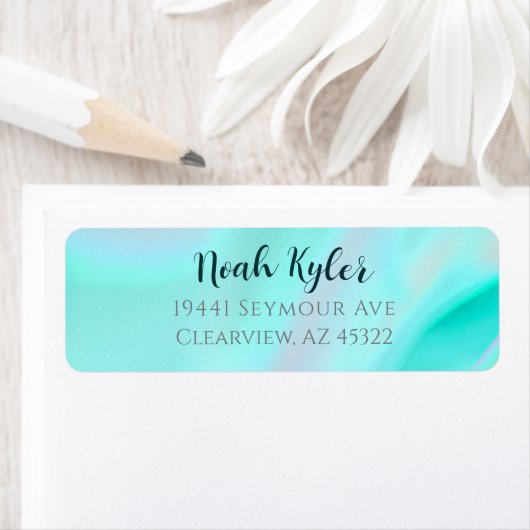 Zachte Aquas Return-adreslabel Etiket (Insitu)