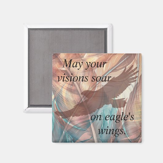 Zachte arend en veer magneet (Voorkant / Achterkant)