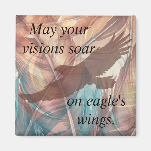 Zachte arend en veer magneet (Voorkant)