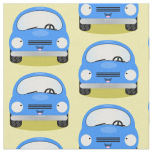 Zachte auto cartoonpatroon stof