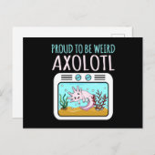 Zachte Axolotl Kawaii Animal Axolotls Lover Pet Ew Uitnodiging Briefkaart (Voorkant / Achterkant)