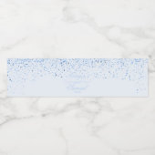 Zachte Baby Blauwe Glitter Waterfles Etiket (Enkel label)