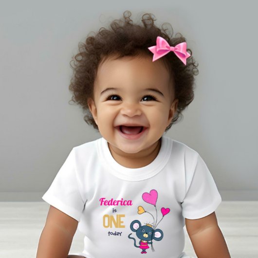 Zachte baby body met muis romper