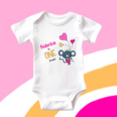 Zachte baby body met muis romper
