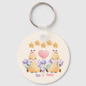Zachte baby-giraffe-sleutelhanger sleutelhanger (Voorkant)