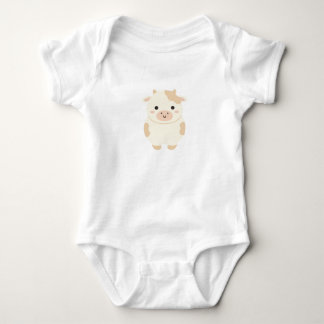 Zachte Baby Koe Bodysuit – Kawaii Boerderij Dier B