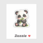 Zachte Baby Panda die Bamboe eet Vinyl Sticker Dec (Vel)