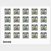 Zachte Baby Panda Leest Boek Sticker (Vel)
