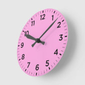 Zachte Baby roze glanzend minimalistische wandklok (Hoek)