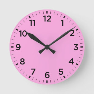 Zachte Baby roze minimalistische wandklok