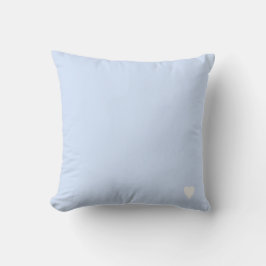Zachte babyblauwe effen pastelkleur met hart kussen