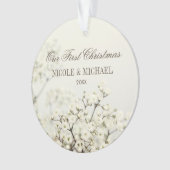 Zachte  baby's adem onze eerste kerst ornament (voorkant)