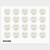 Zachte  Baby's Breath Bruiloft Dank u Ronde Sticker (Vel)