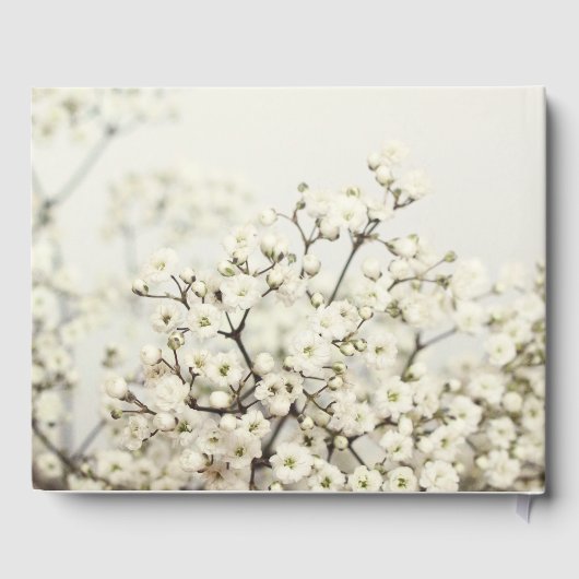 Zachte  Baby's Breath bruiloft Gastenboek (Achterkant)