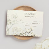 Zachte  Baby's Breath Bruiloft RSVP