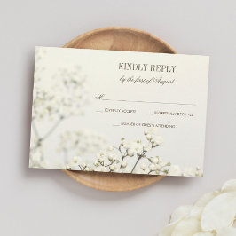 Zachte  Baby's Breath Bruiloft RSVP