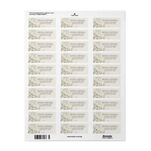 Zachte  Baby's Breath Etiket (Full Sheet)