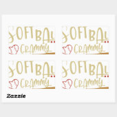 Zachte bal Grammy Baseball T-shirts Rechthoekige Sticker (Vel)