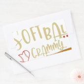 Zachte bal Grammy Baseball T-shirts Rechthoekige Sticker (Envelop)