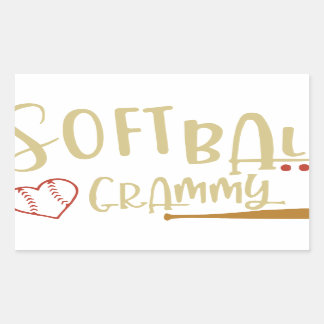 Zachte bal Grammy Baseball T-shirts Rechthoekige Sticker