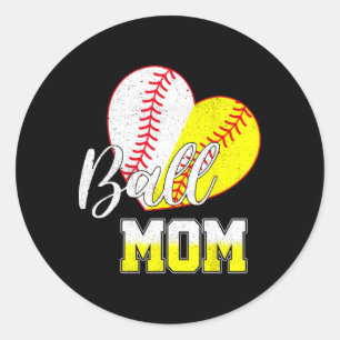 Zachte bal mama vrouwen moeder hart zachte bal ronde sticker