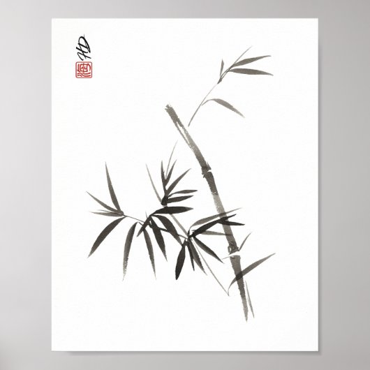 Zachte Bamboe Poster (Voorkant)