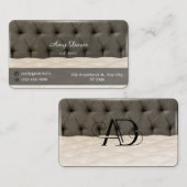 Zachte bedden en kussens minimalisme visitekaartje (Voorkant / Achterkant)