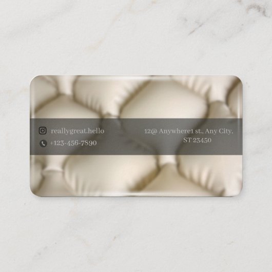 Zachte bedden en matrassen visitekaartje (Achterkant)
