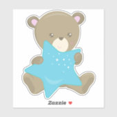 Zachte Beer, Babybeer, Beertje, Sterrenbeer Sticker (Vel)