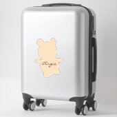 Zachte Beer Elke Kleur Naam Auto Sticker (Koffer)