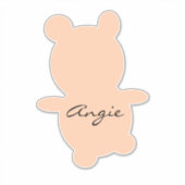 Zachte Beer Elke Kleur Naam Auto Sticker (Voorkant)