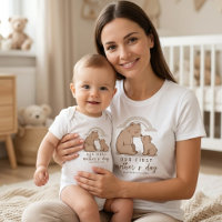 Zachte Beer Moeder Baby Liefde Eerste Moederdag On