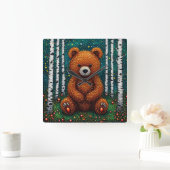 🧸 Zachte Beer Nursery Kamer Decoratie Klok 🕒 (Huis)