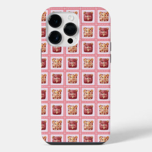 Zachte Beer Patchwork Knuffelbeer iPhone 14 Pro Max Hoesje