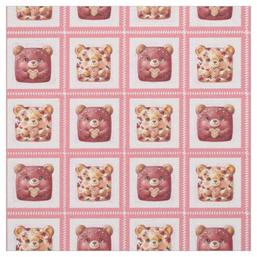 Zachte Beer Patchwork Knuffelbeer Stof (Swatch)