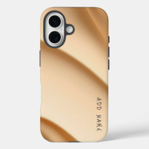 Zachte beige Abstracte golven iPhone 16 Hoesje