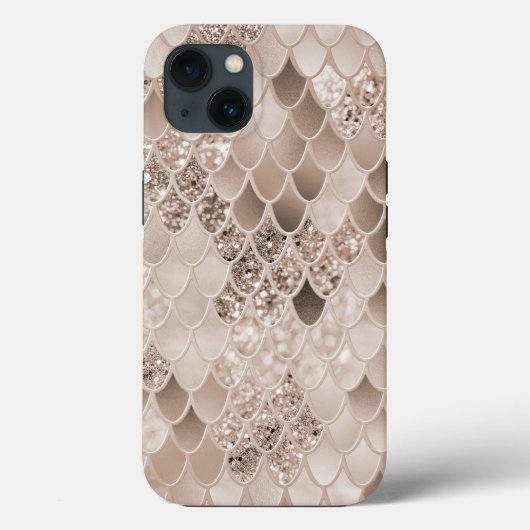 Zachte Beige Bruine Zeemeermin Schalen Glam 1 Case-Mate iPhone Case (Achterkant)