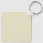 Zachte beige Heart Font QR Code Sleutelhanger (Achterkant)