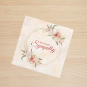 Zachte Beige Roze Bloem Rouwkaart