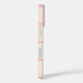 Zachte Beige & Roze Rasterpatroon Case-Mate iPhone Case (Achterkant / Rechts)