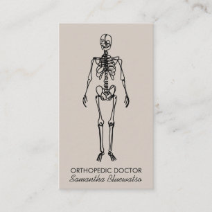 Zachte Beige Skelet orthopedisch dokter boetseren Visitekaartje