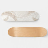Zachte beige veren Palm Bliss 1 Persoonlijk Skateboard (Horizontaal)