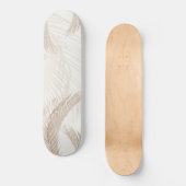 Zachte beige veren Palm Bliss 1 Persoonlijk Skateboard (Voorkant)