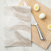 Zachte beige veren Palm Bliss 1 Theedoek (Quarter Fold)