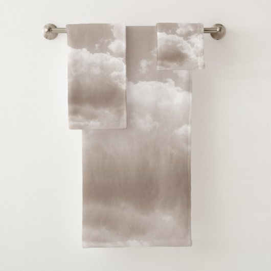 Zachte beige wolken 5 #wolken #art bad handdoek (Insitu)