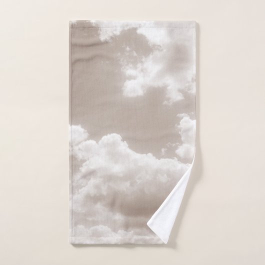 Zachte beige wolken 5 #wolken #art bad handdoek (Handdoek)