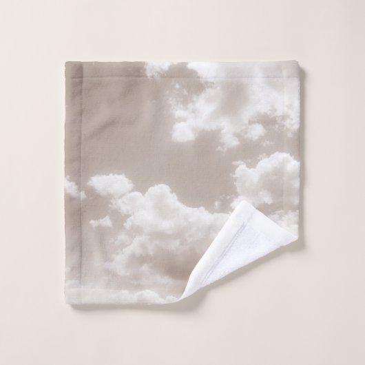 Zachte beige wolken 5 #wolken #art bad handdoek (Wasdoekje)