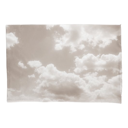 Zachte beige wolken 5 #wolken #art kussensloop (Voorkant)