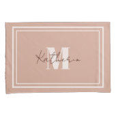 Zachte beige, zogenaamde Pillow Hoesje Color D3A59 Kussensloop (Voorkant-Rechts)